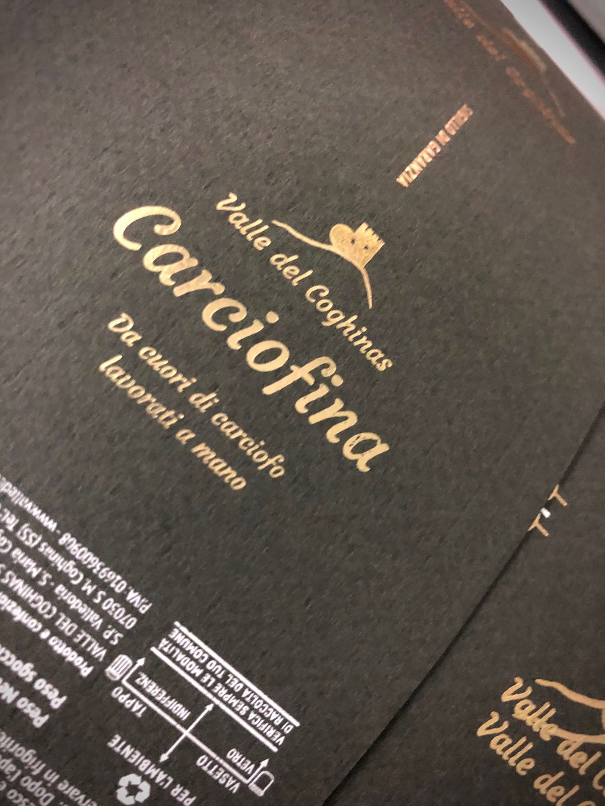 Etichette con stampa a caldo oro e rame